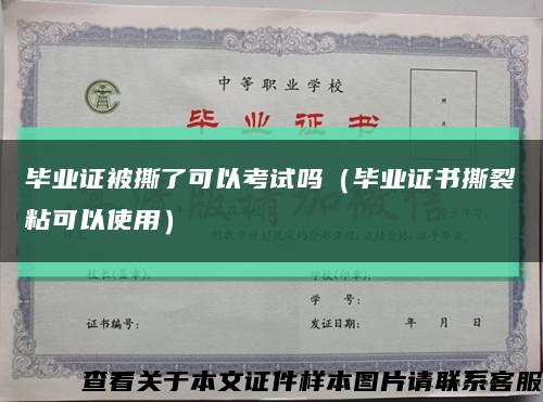 毕业证被撕了可以考试吗（毕业证书撕裂粘可以使用）缩略图