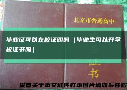 毕业证可以在校证明吗（毕业生可以开学校证书吗）缩略图