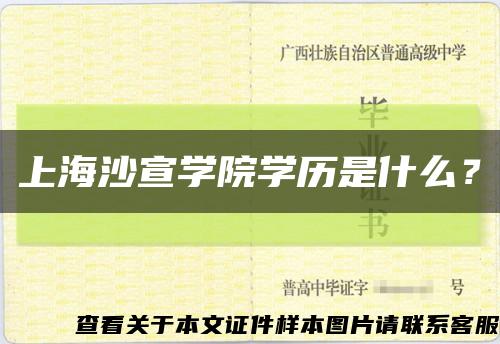 上海沙宣学院学历是什么？缩略图