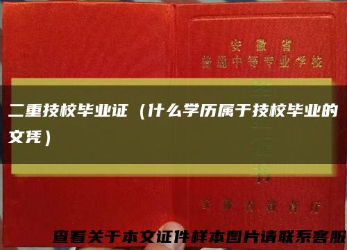 二重技校毕业证（什么学历属于技校毕业的文凭）缩略图
