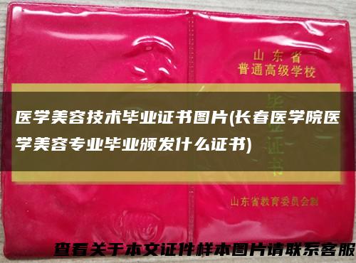 医学美容技术毕业证书图片(长春医学院医学美容专业毕业颁发什么证书)缩略图