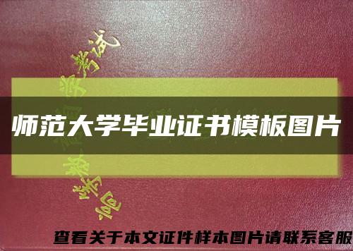师范大学毕业证书模板图片缩略图