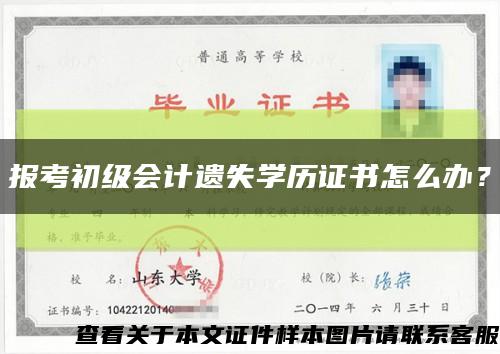 报考初级会计遗失学历证书怎么办？缩略图