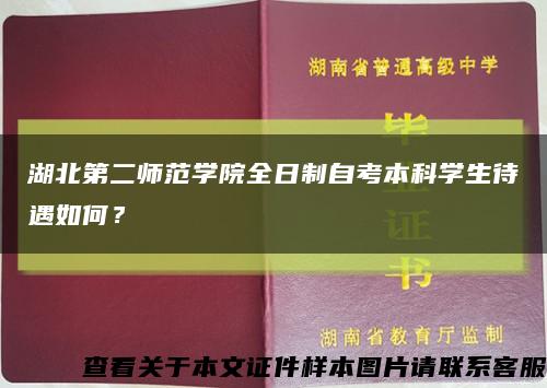 湖北第二师范学院全日制自考本科学生待遇如何？缩略图