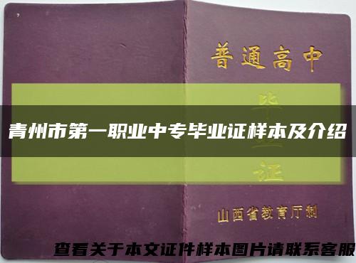 青州市第一职业中专毕业证样本及介绍缩略图