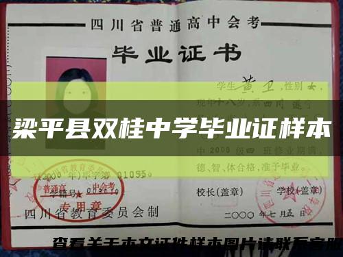 梁平县双桂中学毕业证样本缩略图
