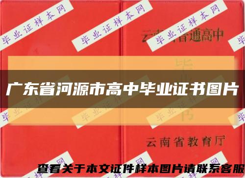 广东省河源市高中毕业证书图片缩略图