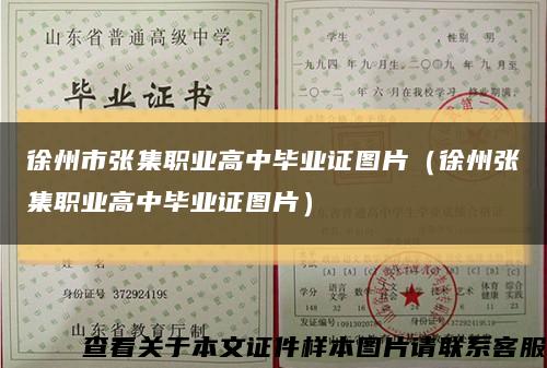 徐州市张集职业高中毕业证图片（徐州张集职业高中毕业证图片）缩略图