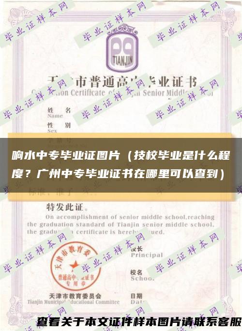 响水中专毕业证图片（技校毕业是什么程度？广州中专毕业证书在哪里可以查到）缩略图
