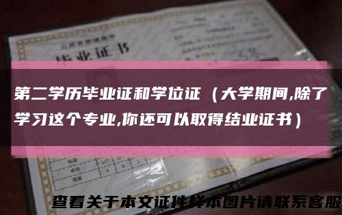 第二学历毕业证和学位证（大学期间,除了学习这个专业,你还可以取得结业证书）缩略图