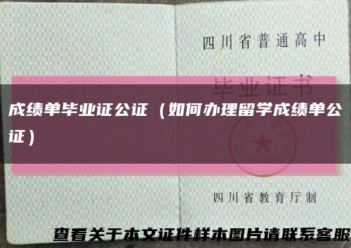 成绩单毕业证公证（如何办理留学成绩单公证）缩略图