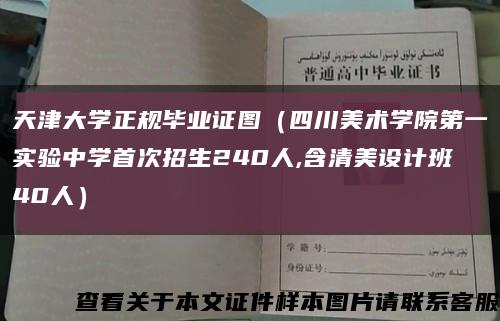 天津大学正规毕业证图（四川美术学院第一实验中学首次招生240人,含清美设计班40人）缩略图