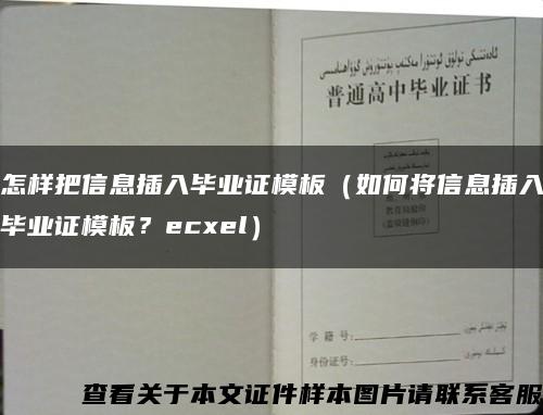 怎样把信息插入毕业证模板（如何将信息插入毕业证模板？ecxel）缩略图