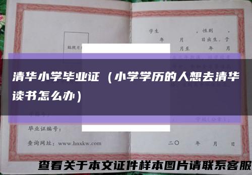清华小学毕业证（小学学历的人想去清华读书怎么办）缩略图