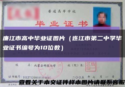 廉江市高中毕业证图片（连江市第二中学毕业证书编号为10位数）缩略图