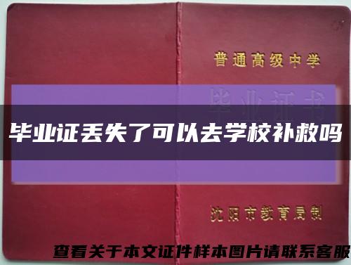 毕业证丢失了可以去学校补救吗缩略图