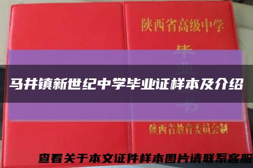马井镇新世纪中学毕业证样本及介绍缩略图