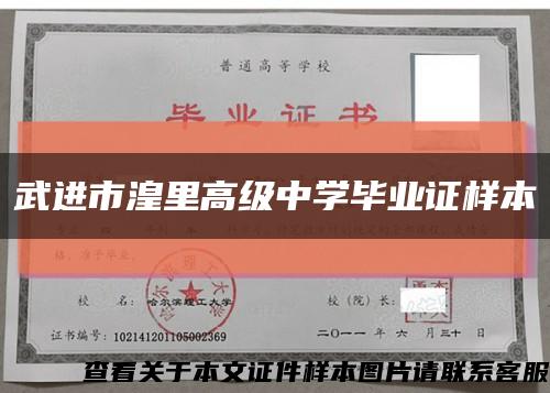武进市湟里高级中学毕业证样本缩略图