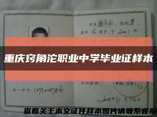 重庆窍角沱职业中学毕业证样本缩略图