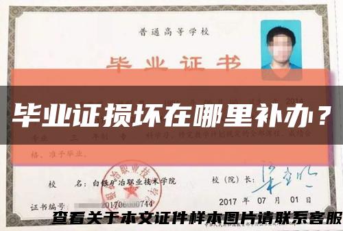 毕业证损坏在哪里补办？缩略图