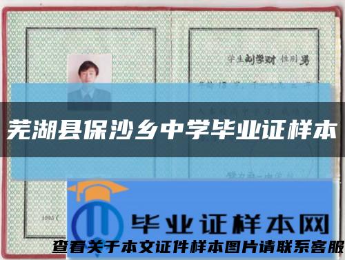 芜湖县保沙乡中学毕业证样本缩略图