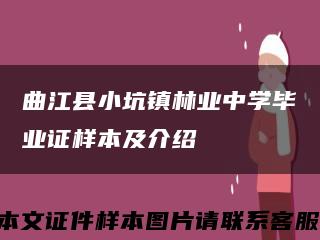 曲江县小坑镇林业中学毕业证样本及介绍缩略图