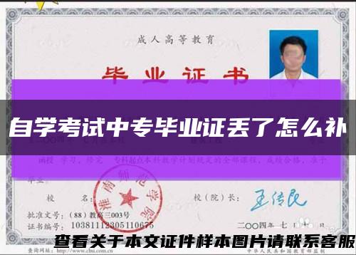 自学考试中专毕业证丢了怎么补缩略图