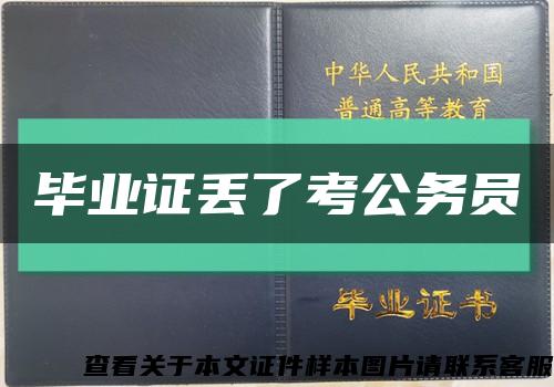 毕业证丢了考公务员缩略图