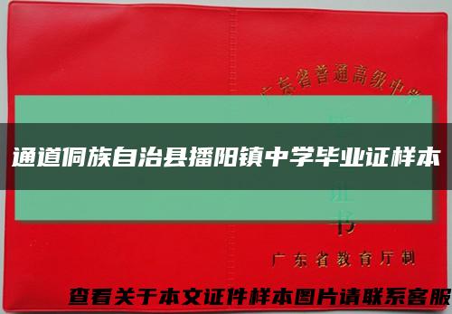 通道侗族自治县播阳镇中学毕业证样本缩略图