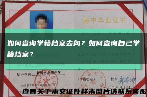 如何查询学籍档案去向？如何查询自己学籍档案？缩略图