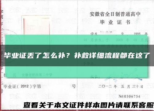 毕业证丢了怎么补？补救详细流程都在这了缩略图