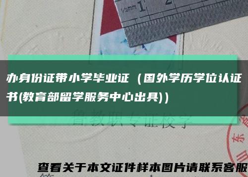 办身份证带小学毕业证（国外学历学位认证书(教育部留学服务中心出具)）缩略图