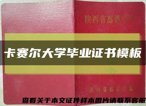 卡赛尔大学毕业证书模板缩略图