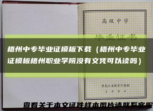 梧州中专毕业证模板下载（梧州中专毕业证模板梧州职业学院没有文凭可以读吗）缩略图