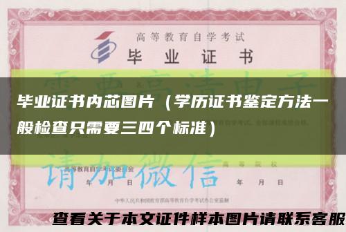 毕业证书内芯图片（学历证书鉴定方法一般检查只需要三四个标准）缩略图