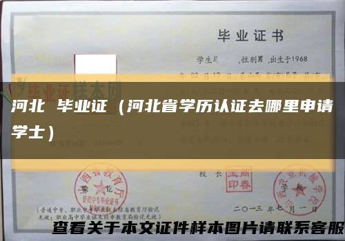 河北 毕业证（河北省学历认证去哪里申请学士）缩略图