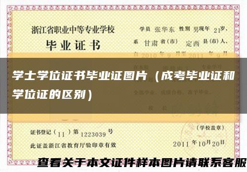 学士学位证书毕业证图片（成考毕业证和学位证的区别）缩略图