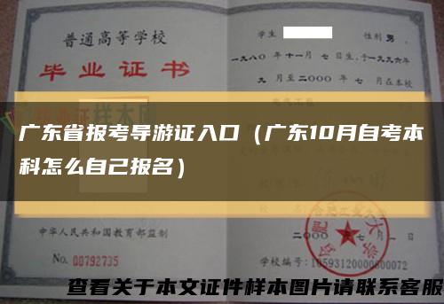 广东省报考导游证入口（广东10月自考本科怎么自己报名）缩略图