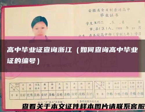 高中毕业证查询浙江（如何查询高中毕业证的编号）缩略图