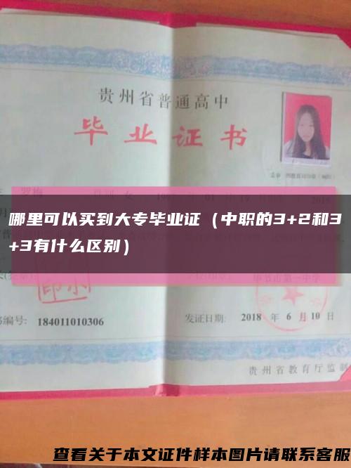 哪里可以买到大专毕业证（中职的3+2和3+3有什么区别）缩略图