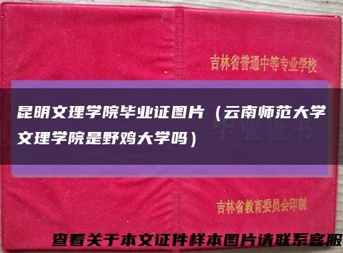 昆明文理学院毕业证图片（云南师范大学文理学院是野鸡大学吗）缩略图