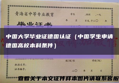 中国大学毕业证德国认证（中国学生申请德国高校本科条件）缩略图