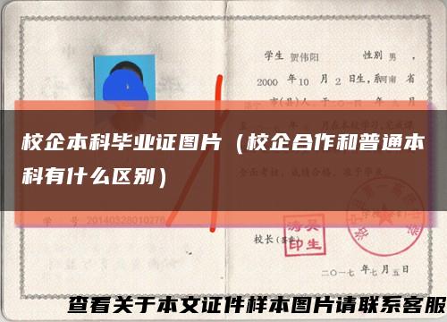 校企本科毕业证图片（校企合作和普通本科有什么区别）缩略图