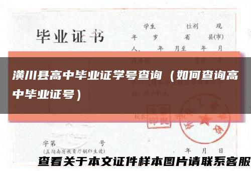 潢川县高中毕业证学号查询（如何查询高中毕业证号）缩略图