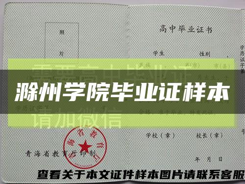 滁州学院毕业证样本缩略图