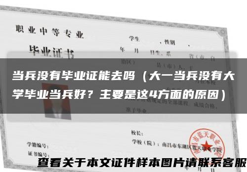 当兵没有毕业证能去吗（大一当兵没有大学毕业当兵好？主要是这4方面的原因）缩略图