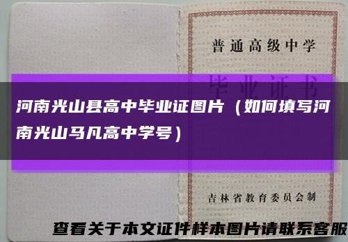 河南光山县高中毕业证图片（如何填写河南光山马凡高中学号）缩略图
