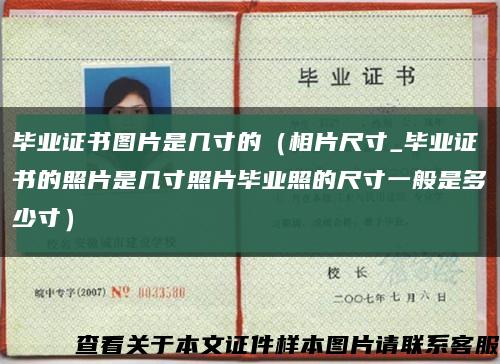 毕业证书图片是几寸的（相片尺寸_毕业证书的照片是几寸照片毕业照的尺寸一般是多少寸）缩略图