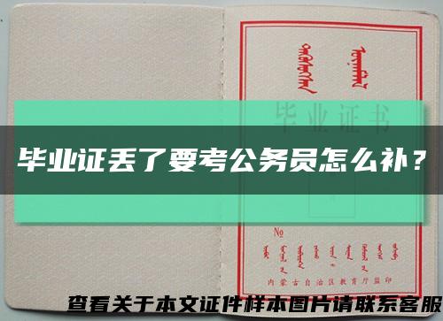 毕业证丢了要考公务员怎么补？缩略图