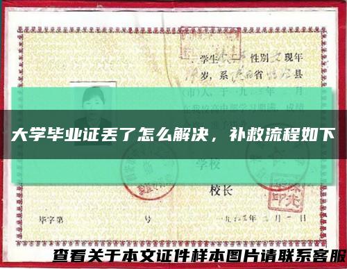 大学毕业证丢了怎么解决，补救流程如下缩略图